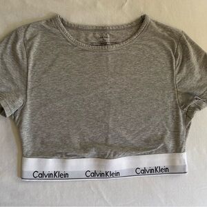 Calvin Klein Heather Gray Crop Top